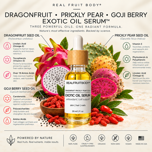 Dragon Fruit Prickly Pear Goji Exotic Oil Serum | Glow + Deep Hydration