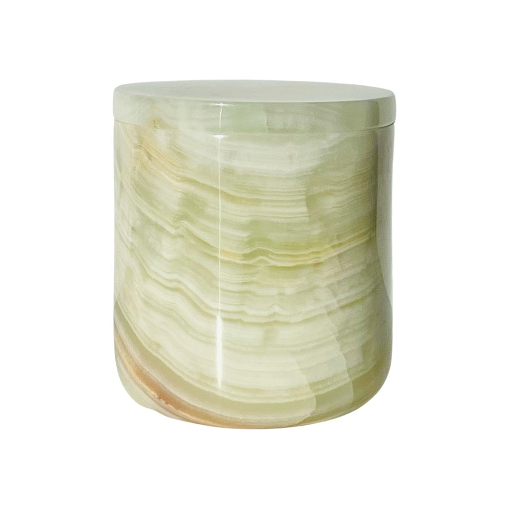 Natural Onyx Stone Candle Vessel