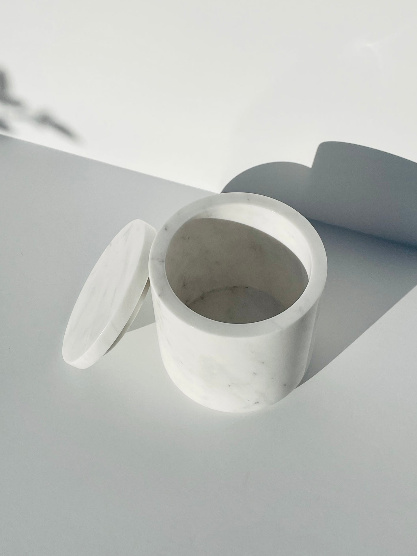 Natural Marble Candle Vessel & Candle Set