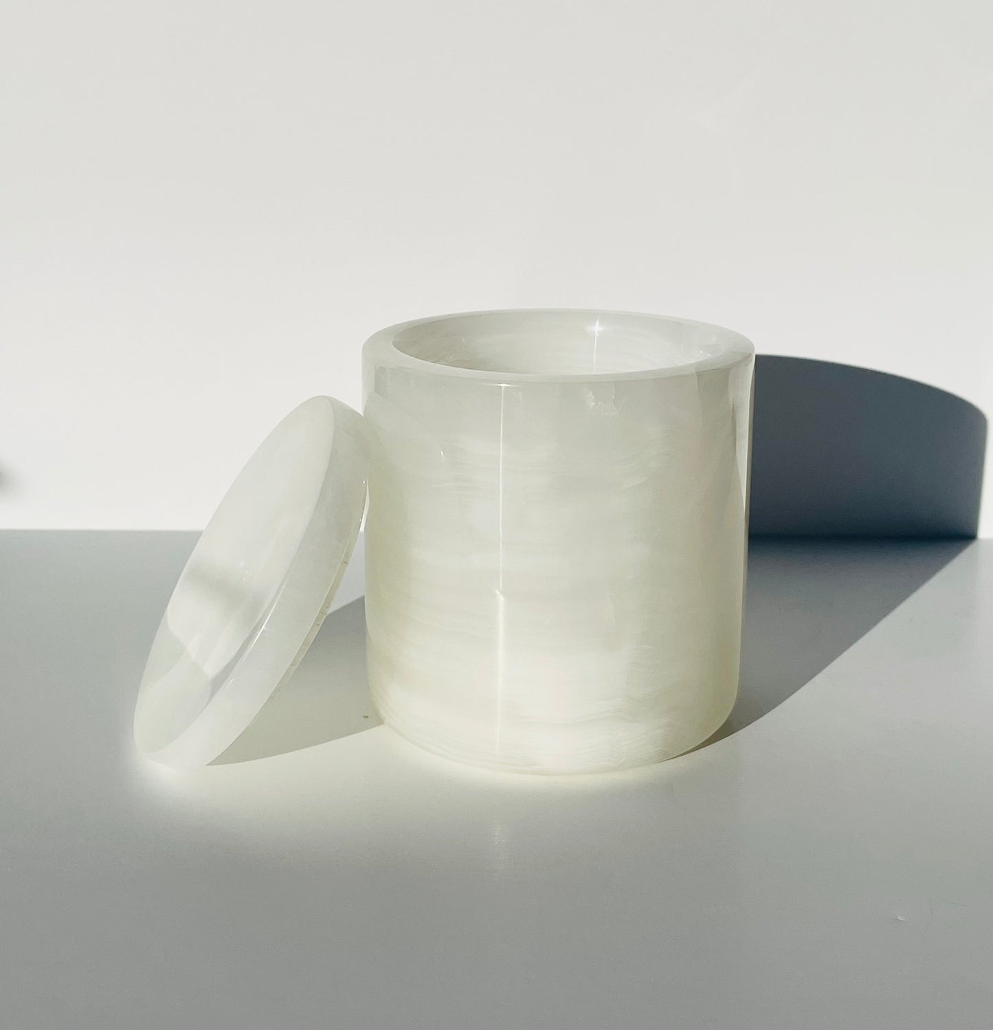Natural Onyx Stone Candle Vessel