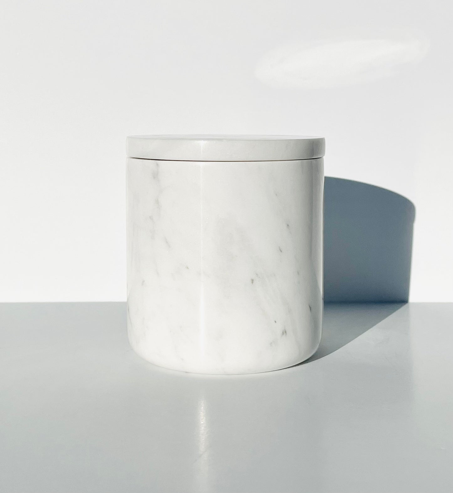 Natural Marble Candle Vessel & Candle Set